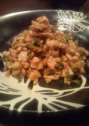 ご飯にあう〜♪たけのこと鶏肉の甘辛炒め-レシピのメイン写真