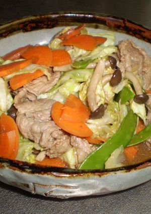 キャベツと牛肉のオイスターソース蒸し-レシピのメイン写真