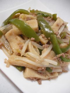 高野豆腐とピーマンの中華炒め-レシピのメイン写真