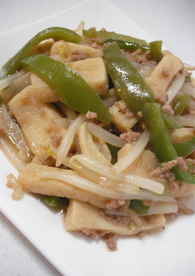 高野豆腐とピーマンの中華炒め-レシピのメイン写真