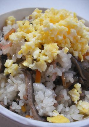 干ししいたけの中華風かやくご飯-レシピのメイン写真