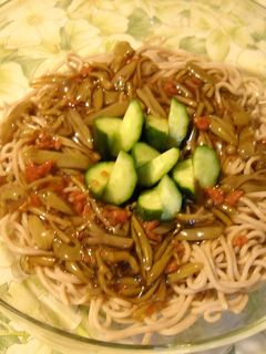 じゅんさいと梅干の冷蕎麦-レシピのメイン写真