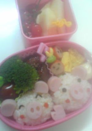 ぶたﾁｬﾝ弁当-レシピのメイン写真