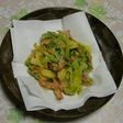 セロリとアスパラのかき揚げ