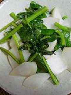 かぶれ菜とカブの炒め物-レシピのメイン写真