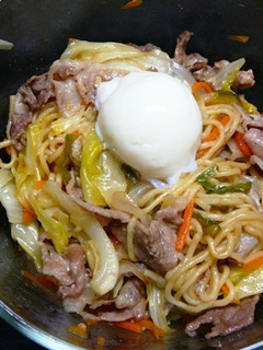 電子レンジで塩焼きそば(焼きラーメン風)-レシピのメイン写真