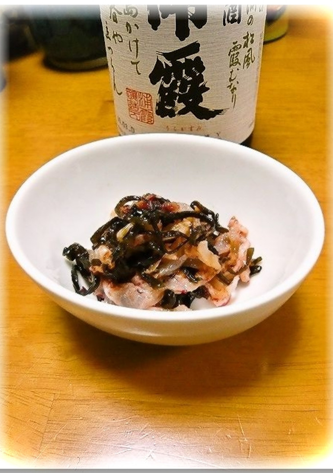 シロギスの糸造りの梅昆布和え-レシピのメイン写真