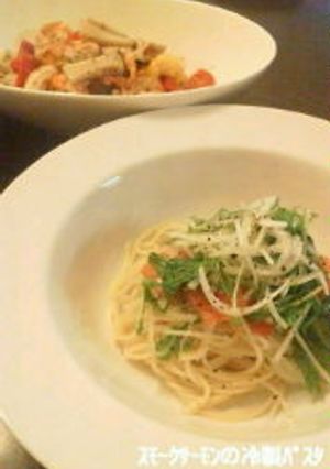 スモークサーモンの冷製パスタ-レシピのメイン写真