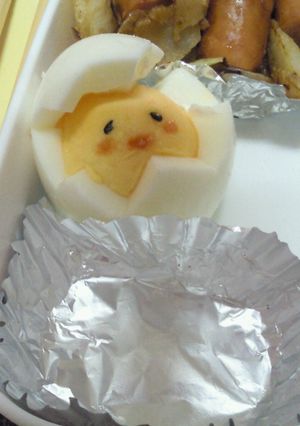 簡単キャラ弁＊ゆで玉子でひよこちゃん-レシピのメイン写真