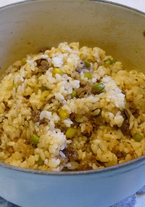 にんにくの芽と牛肉の混ぜご飯☆-レシピのメイン写真
