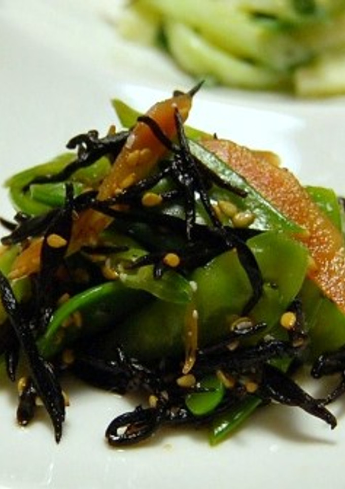 エンドウ豆とひじきの胡麻和え-レシピのメイン写真
