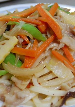 ●春焼きうどん✿筍・新玉ねぎ・新人参入●-レシピのメイン写真