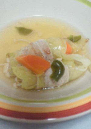 豚薄切り肉でロールキャベツ-レシピのメイン写真