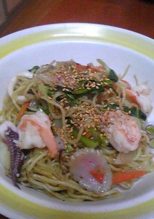 天かす入り!ひと手間加えた塩焼きそば-レシピのメイン写真