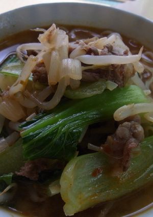 ピリ辛まろやか～な牛肉麺♪-レシピのメイン写真