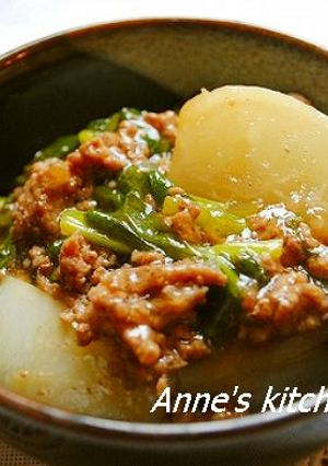 簡単！かぶの挽肉トロトロあんかけ-レシピのメイン写真