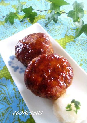 ３：２：１：１照り焼きソース♪ハンバーグ-レシピのメイン写真