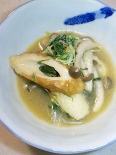 ささっと簡単!水菜とちくわの味噌煮-レシピのメイン写真