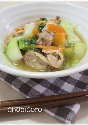 豚バラと青梗菜のとろみ塩ダレ炒め-レシピのメイン写真