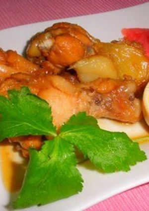 煮込むだけ ♪鶏手羽元のにんにく風味煮♪-レシピのメイン写真
