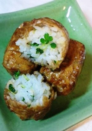 かいわれ入り肉巻きおにぎり-レシピのメイン写真
