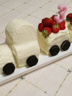 *ロールケーキで汽車ぽっぽ*-レシピのメイン写真