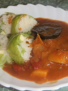 まるごと野菜カレーをかけたキャベツ巻き-レシピのメイン写真