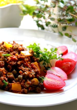 インゲンたっぷり♪夏野菜のドライカレー-レシピのメイン写真