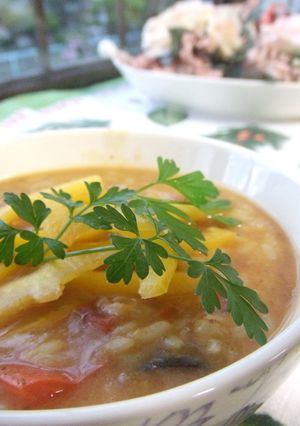 ココナッツと彩野菜カレーのリゾット風♪-レシピのメイン写真