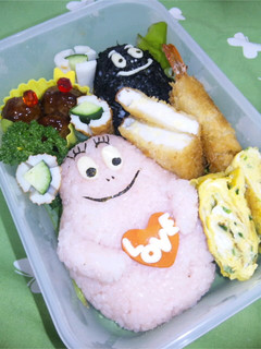 バーバーパパとモジャモキャラ弁☆☆-レシピのメイン写真
