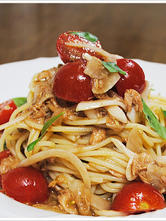 ツナとミニトマトの冷製パスタ-レシピのメイン写真