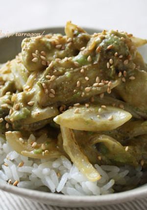 アボ玉葱のぴりりと柚子胡椒醤油丼-レシピのメイン写真