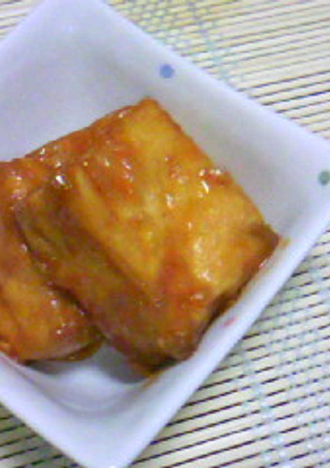 ご飯が進む！厚揚げのﾁﾘｿｰｽ炒め-レシピのメイン写真