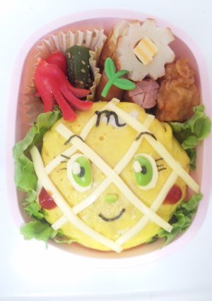 キャラ弁☆メロンパンナちゃんオムライス-レシピのメイン写真
