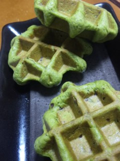 *抹茶&甘納豆ワッフル*-レシピのメイン写真