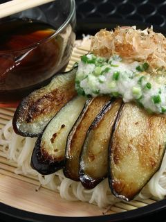 揚げナス やまかけ そーめん-レシピのメイン写真