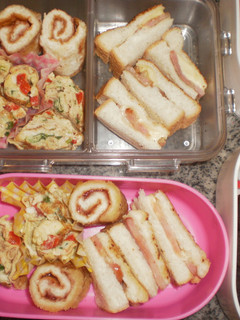 今日のお弁当 ベーコンホットサンド2人分-レシピのメイン写真