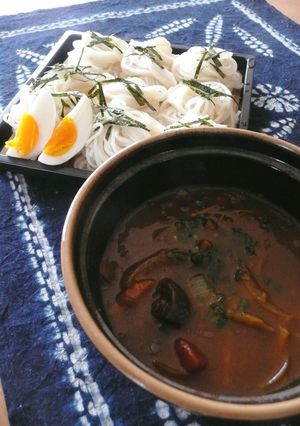 食欲モリモリ!スパイシーカレーつけ麺風-レシピのメイン写真