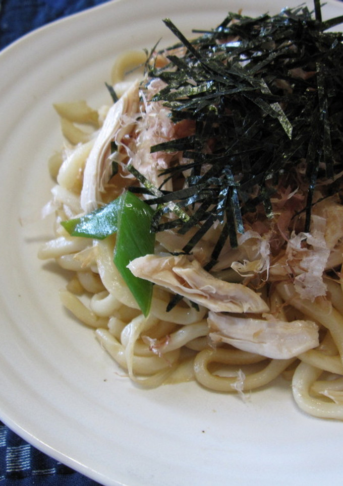 ささみ＆ネギの和風焼きうどん♫♬-レシピのメイン写真