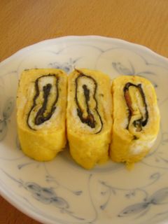 梅のりチーズ卵焼き-レシピのメイン写真