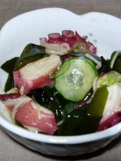 たこ、きゅうり、わかめの酢の物-レシピのメイン写真