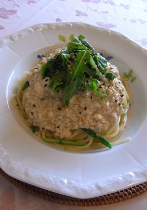 しょうがの香る♪お豆腐ソースの和風パスタ-レシピのメイン写真