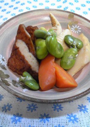 料亭(?)の味･･･たけのこ煮そら豆散し-レシピのメイン写真
