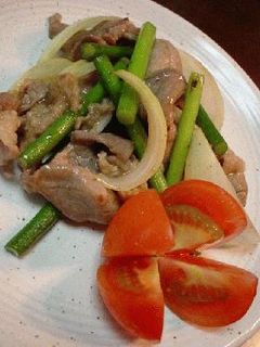 豚肉とにんにくの芽炒め-レシピのメイン写真