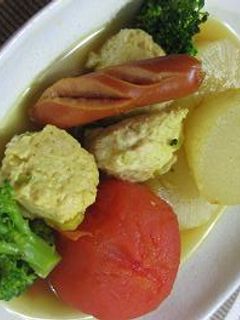 鶏団子と野菜のカレーおでん-レシピのメイン写真