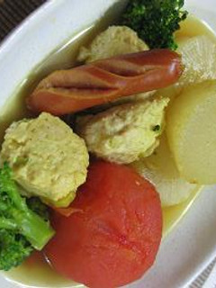 鶏団子と野菜のカレーおでん-レシピのメイン写真