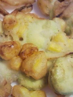 ☆そら豆の春色かきあげ-レシピのメイン写真
