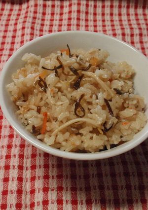 ふじっこ塩こんぶの炊き込みご飯-レシピのメイン写真