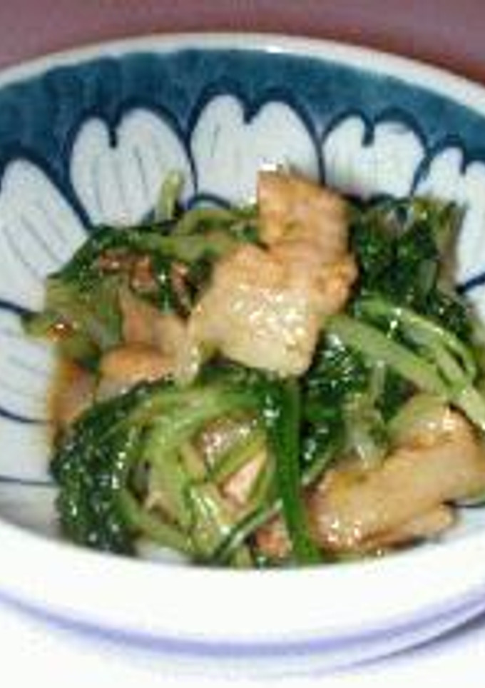 豚肉と水菜のからし和え-レシピのメイン写真
