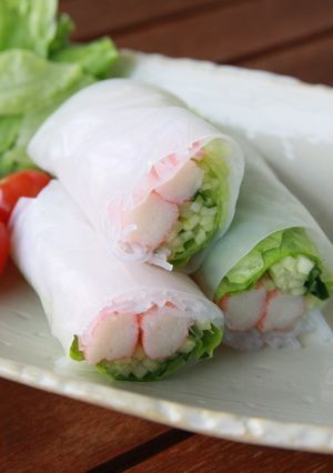 かに風味のサラダ生春巻き-レシピのメイン写真